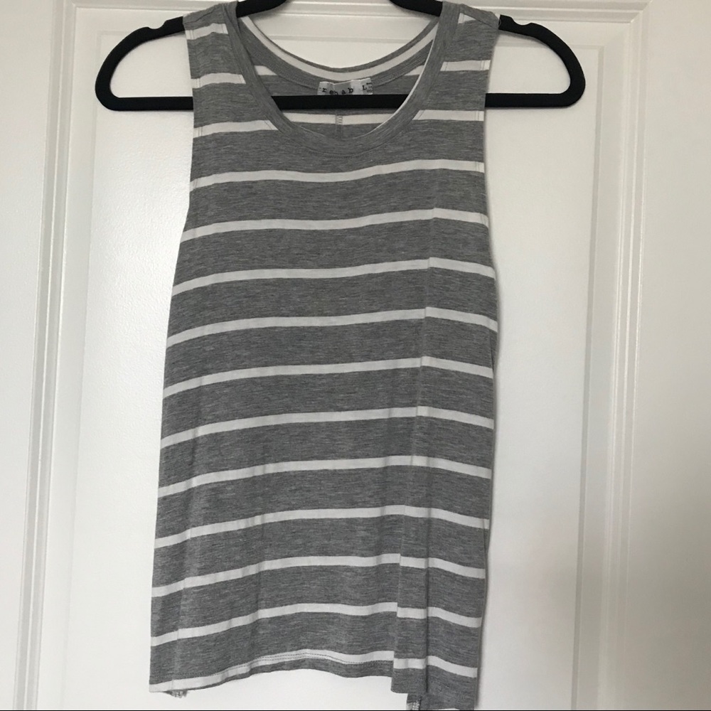 Rehab - Grey & White Striped Tank - Worn Once!